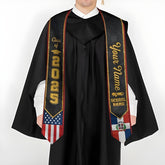 Personalized Dominican Republic Graduation Sash, Customized Dominican American Flag Sash 2025, Dominican Graduation Stole 2025